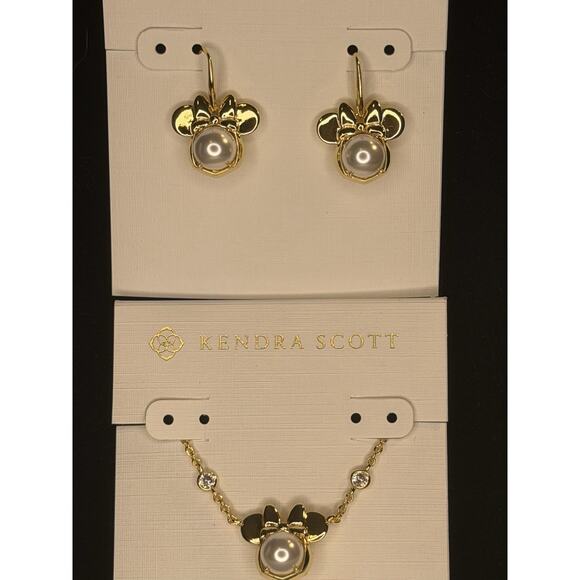 Kendra Scott Jewelry - Disney | Kendra Scott Gold Minnie Mouse Earrings & Necklace Set New w Dust Pouch
